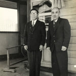 Japanese Showa Suited Men Portrait Photograph Vtg Daily Life Black White PH198