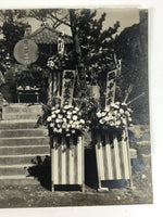 Japanese Showa Temple Stone Monument Commemorative Photograph Black White PH18