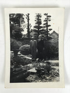 Japanese Showa Traditional Garden Photograph Vtg Suited Men Black White PH204
