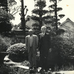 Japanese Showa Traditional Garden Photograph Vtg Suited Men Black White PH204