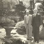 Japanese Showa Traditional Garden Photograph Vtg Suited Men Black White PH210