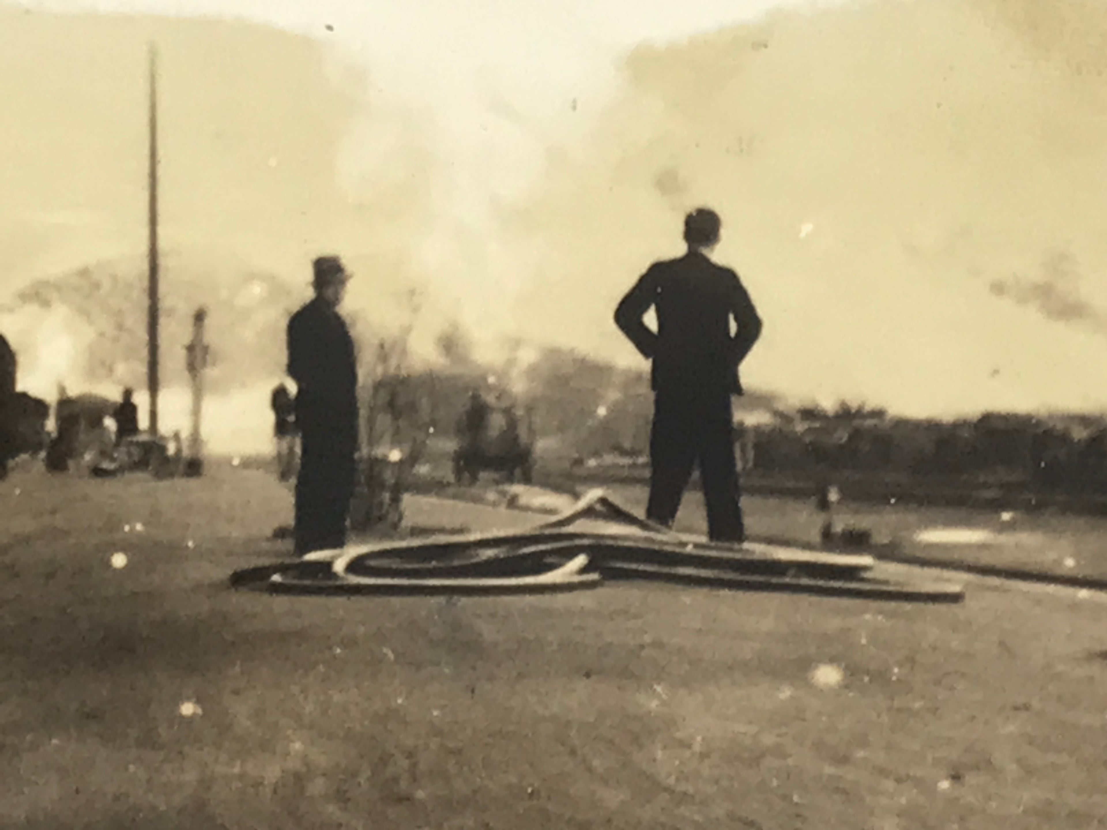 Japanese Showa Train Station Platform Photograph Densha Daily Life Sepia PH192