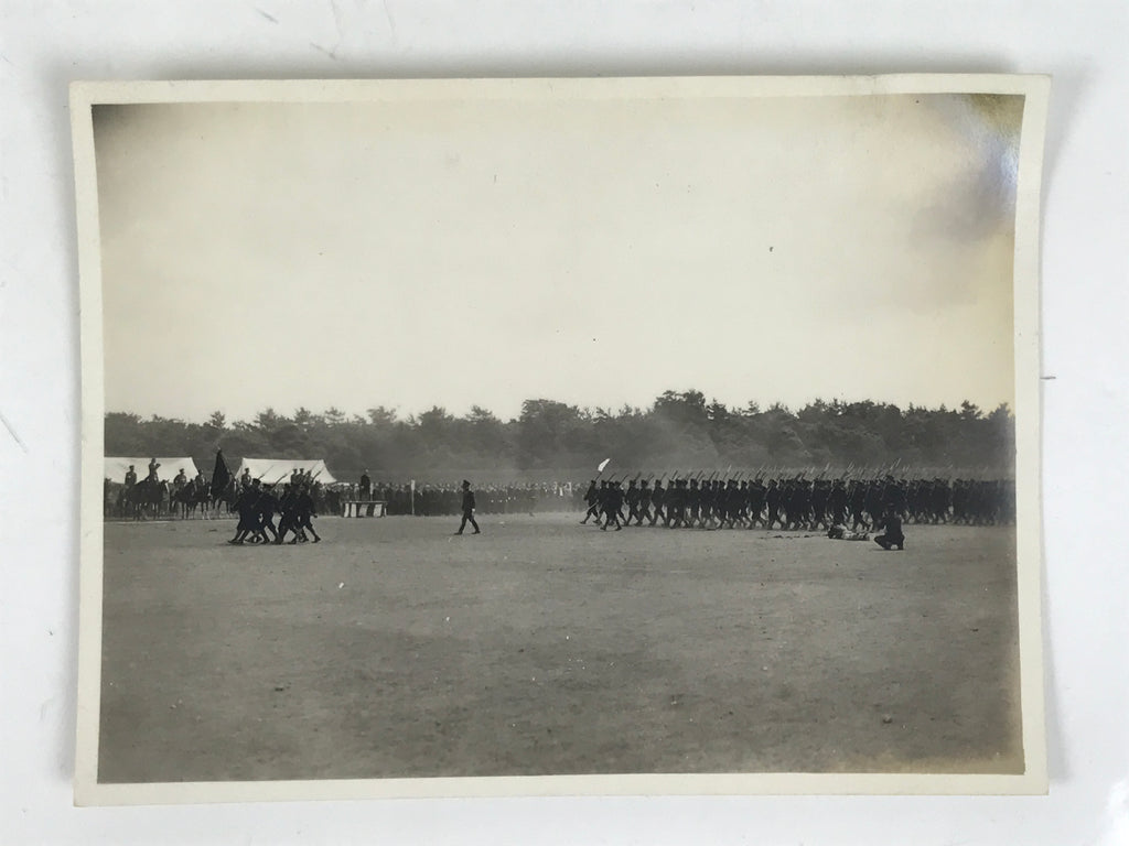 Japanese Showa WWII Military Demonstration Photograph Uniforms Black White PH114