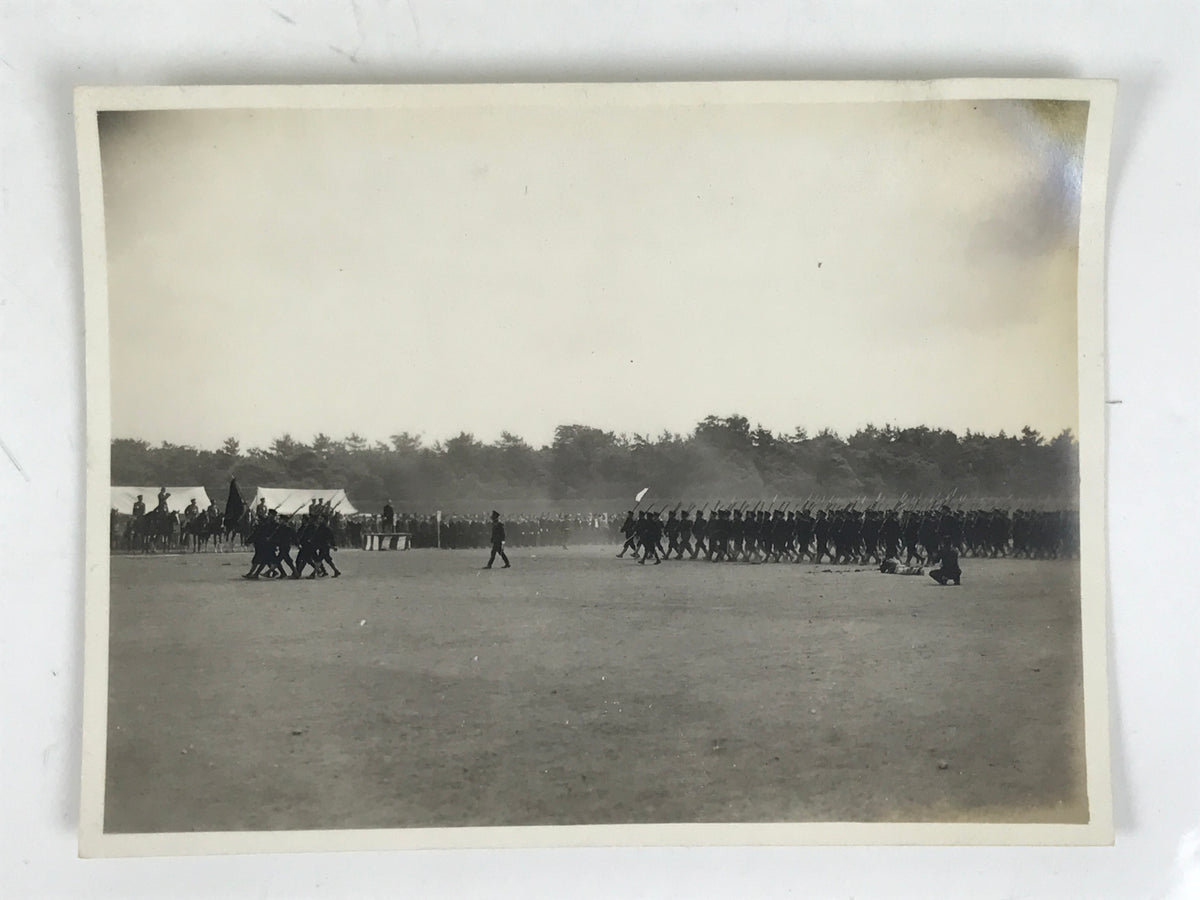 Japanese Showa WWII Military Demonstration Photograph Uniforms Black White PH114