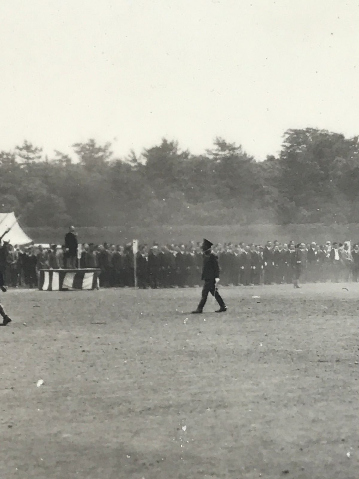 Japanese Showa WWII Military Demonstration Photograph Uniforms Black White PH114