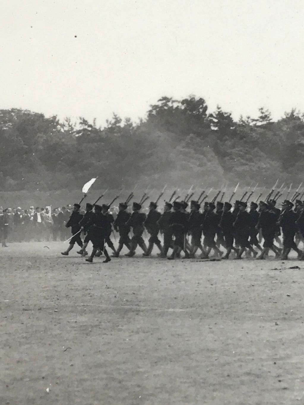 Japanese Showa WWII Military Demonstration Photograph Uniforms Black White PH114