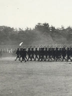 Japanese Showa WWII Military Demonstration Photograph Uniforms Black White PH114