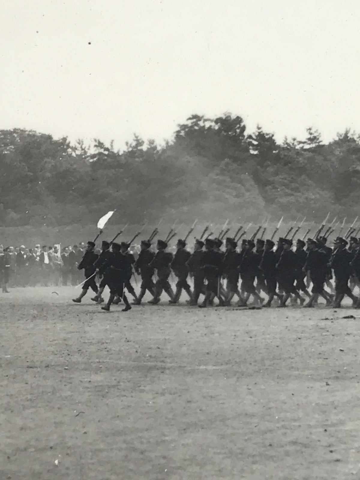 Japanese Showa WWII Military Demonstration Photograph Uniforms Black White PH114
