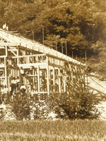 Japanese Showa Wood Frame Home Construction Photograph Vtg Daily Life Sepia PH88