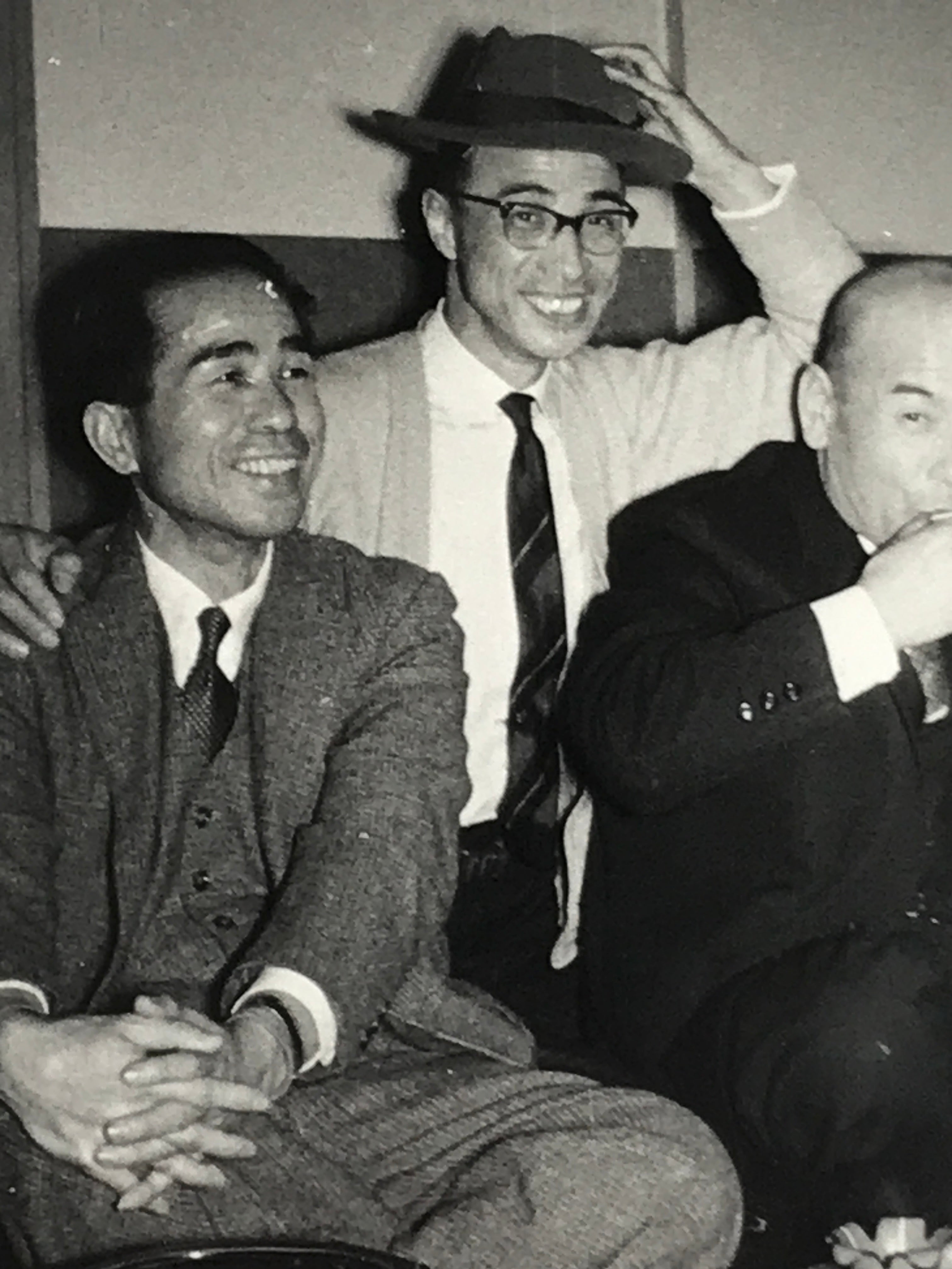 Japanese Showa Work Party Enkai Photograph Vtg Businessmen Black White PH176