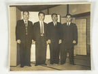 Japanese Showa Work Party Enkai Photograph Vtg Businessmen Sepia Tone PH221
