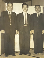 Japanese Showa Work Party Enkai Photograph Vtg Businessmen Sepia Tone PH221