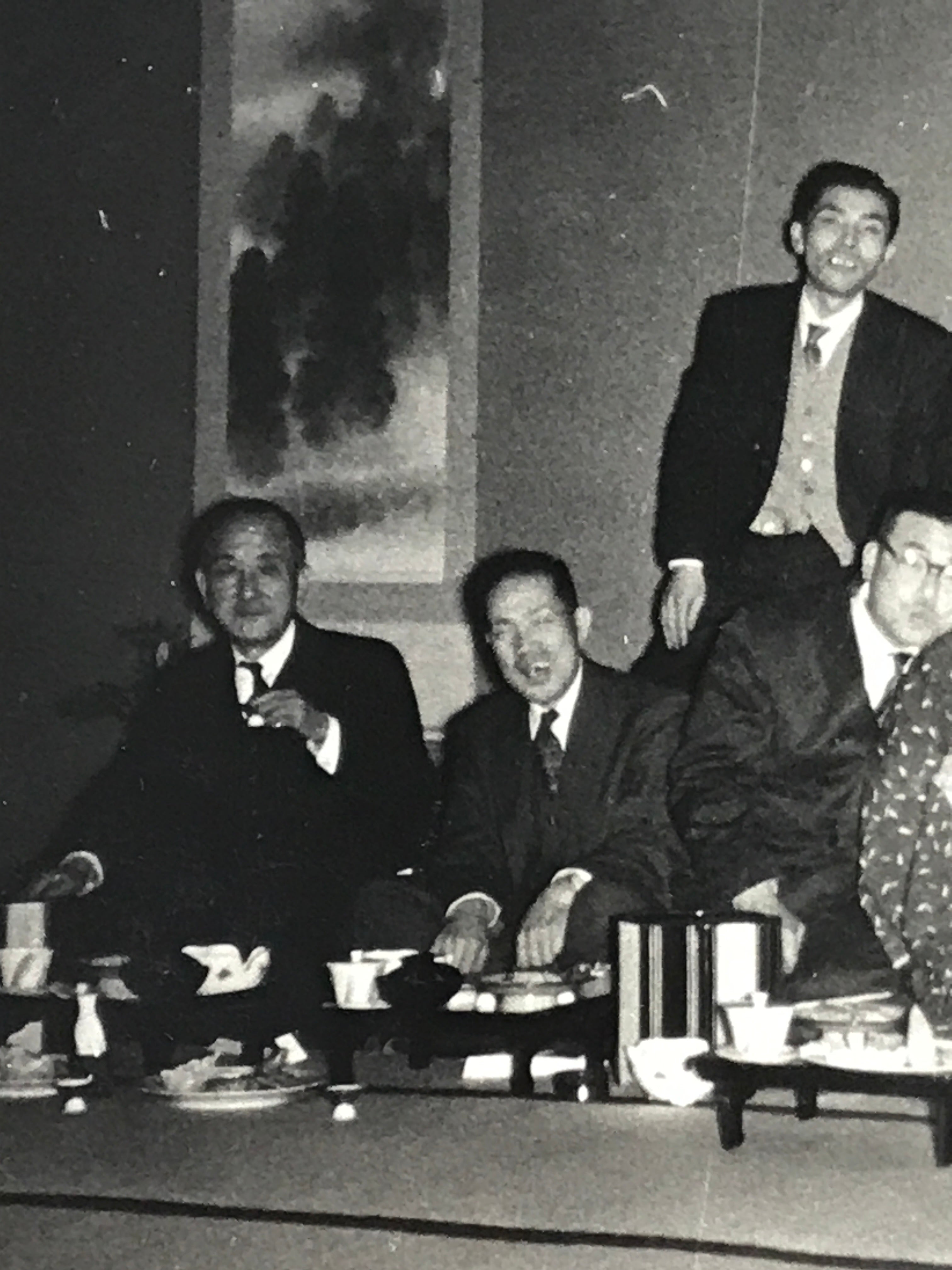 Japanese Showa Work Party Enkai Photograph Vtg Geisha Group Black White PH172