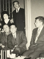 Japanese Showa Work Party Enkai Photograph Vtg Geisha Group Black White PH173