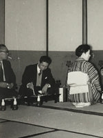 Japanese Showa Work Party Enkai Photograph Vtg Geisha Group Black White PH174