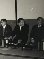 Japanese Showa Work Party Enkai Photograph Vtg Geisha Group Black White PH174