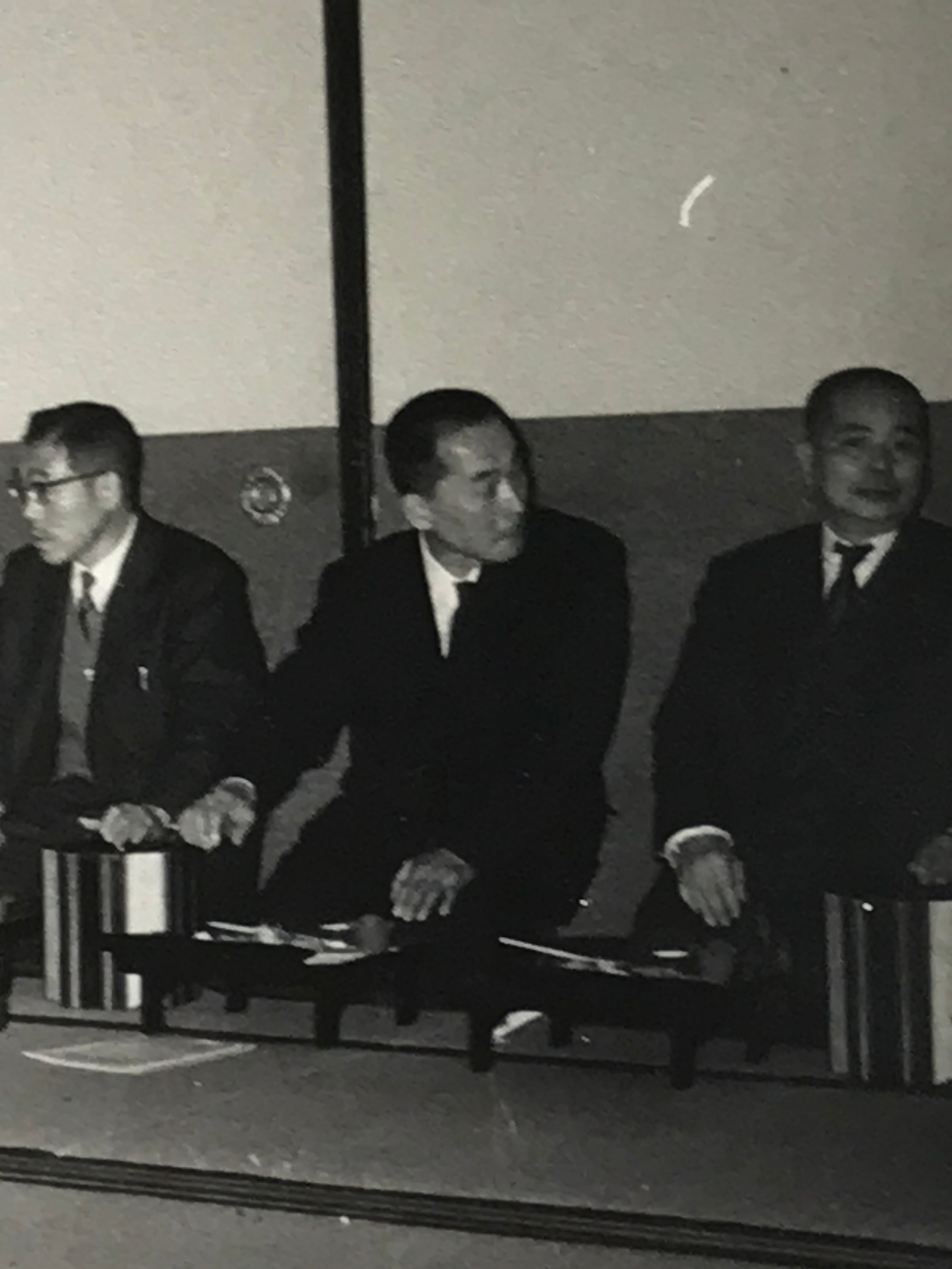 Japanese Showa Work Party Enkai Photograph Vtg Geisha Group Black White PH174