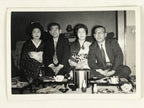 Japanese Showa Work Party Enkai Photograph Vtg Geisha Group Black White PH175