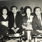 Japanese Showa Work Party Enkai Photograph Vtg Geisha Group Black White PH175