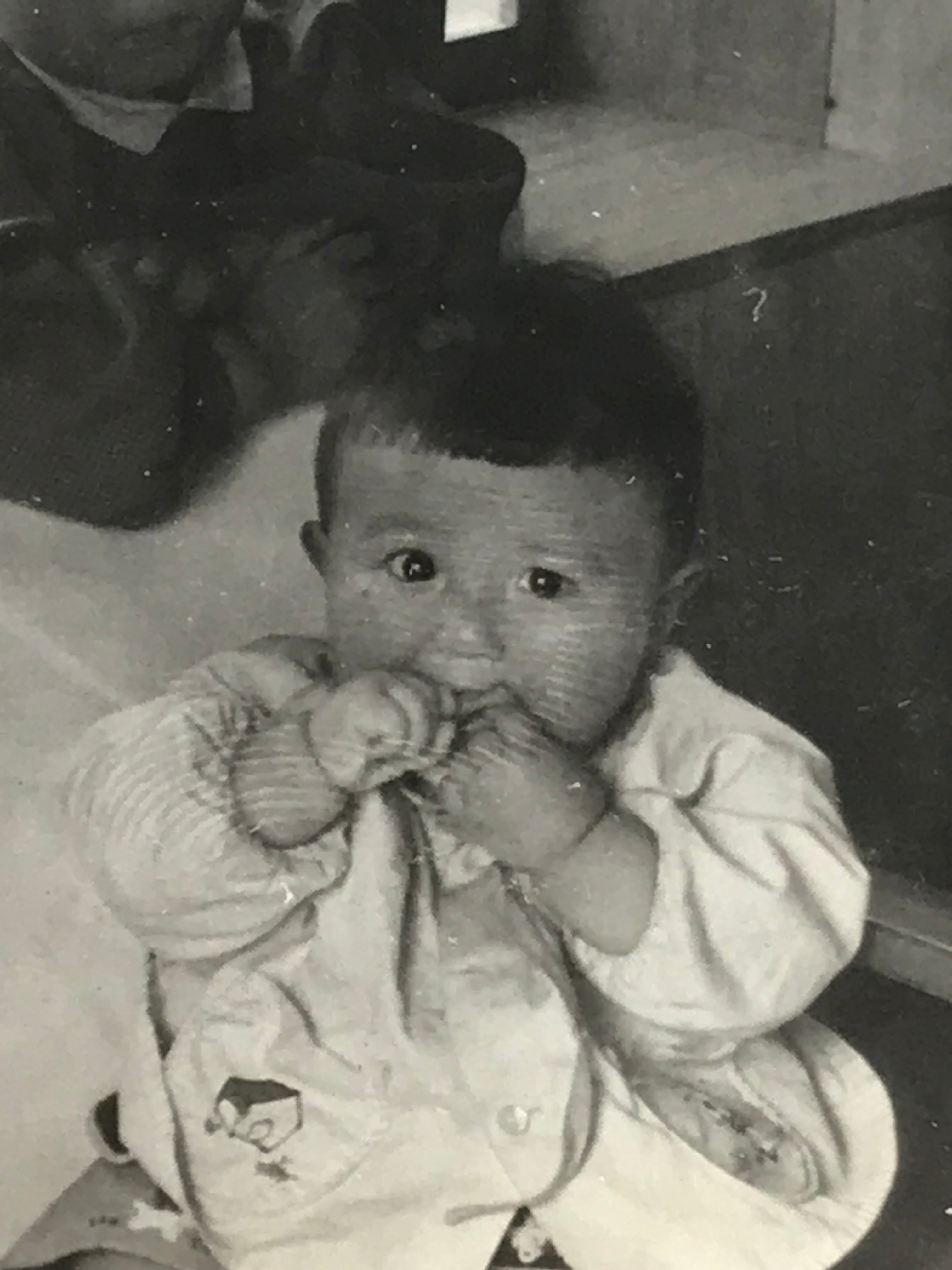 Japanese Showa Young Child Portrait Photograph Boy Daily Life Black White PH205