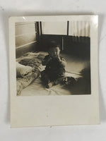 Japanese Showa Young Child Portrait Photograph Boy Daily Life Black White PH260