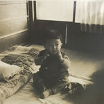 Japanese Showa Young Child Portrait Photograph Boy Daily Life Black White PH260