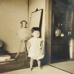 Japanese Showa Young Child Portrait Photograph Vtg Daily Life Black White PH264
