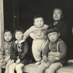 Japanese Showa Young Children Portrait Photograph Daily Life Black White PH254