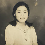 Japanese Showa Young Woman Posed Portrait Photograph Vtg Smile Black White PH271