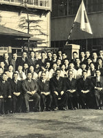 Japanese Showa Yuasa Trading Company Staff Group Photograph Vtg Black White PH10