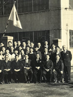 Japanese Showa Yuasa Trading Company Staff Group Photograph Vtg Black White PH10