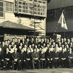Japanese Showa Yuasa Trading Company Staff Group Photograph Vtg Black White PH10