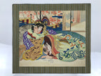Japanese Shunga Art Vtg Handpainted Silk Kimono Fall Momiji Indoor FL503