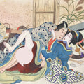 Japanese Shunga Art Vtg Handpainted Silk Kimono Tea Ceremony FL504