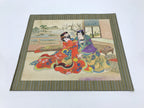 Japanese Shunga Art Vtg Handpainted Silk Koto String Instrument FL499