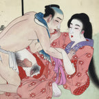 Japanese Shunga Art Vtg Handpainted Toyokuni III Hiroshige Utagawa FL498