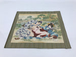 Japanese Shunga Erotic Art Vtg Handpainted Silk Garden Outside Summer FL506