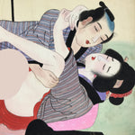 Japanese Shunga Erotic Art Vtg Handpainted Toyokuni III Hiroshige Utagawa FL497