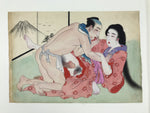Japanese Shunga Erotic Art Vtg Handpainted Toyokuni III Hiroshige Utagawa FL498