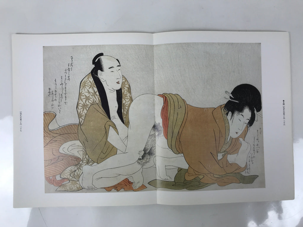 Japanese Shunga Ukiyoe Erotic Art Information Book Utamaro Woodblock Print FL409