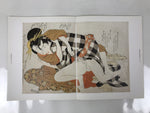 Japanese Shunga Ukiyoe Erotic Art Information Book Utamaro Woodblock Print FL409