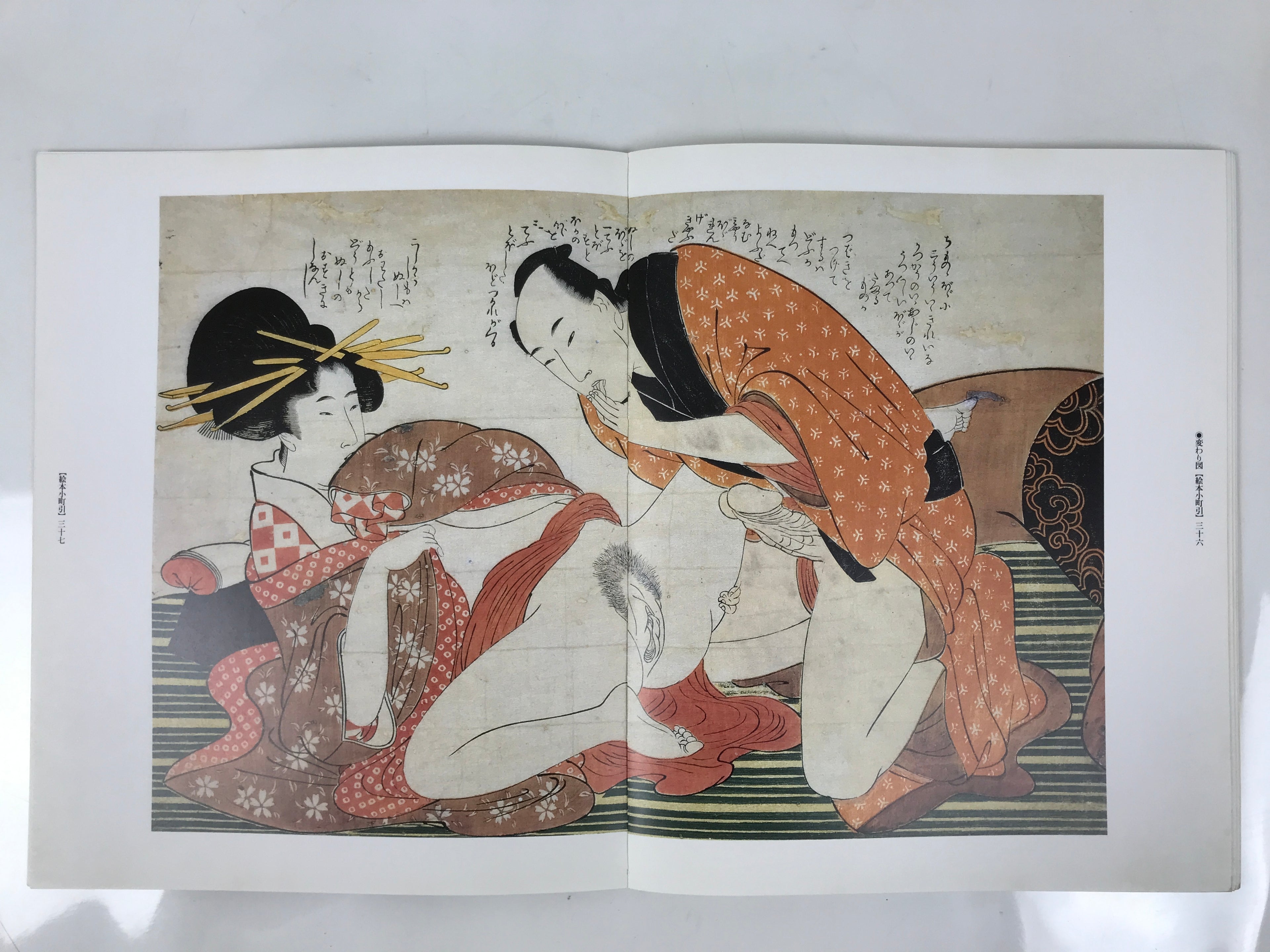 Japanese Shunga Ukiyoe Erotic Art Information Book Utamaro Woodblock Print FL411