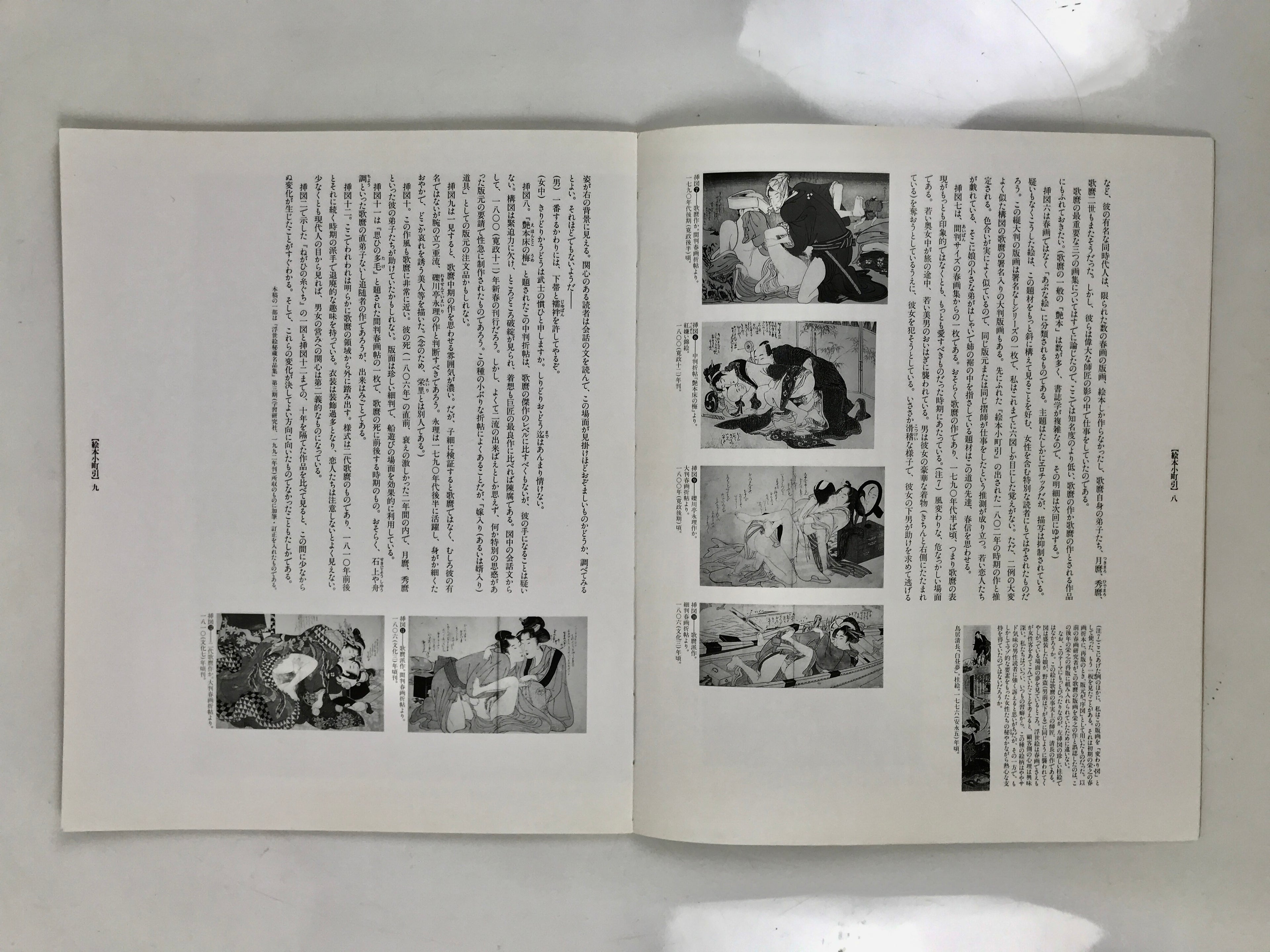 Japanese Shunga Ukiyoe Erotic Art Information Book Utamaro Woodblock Print FL411