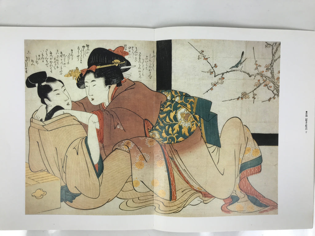 Japanese Shunga Ukiyoe Erotic Art Information Book Utamaro Woodblock Print FL411