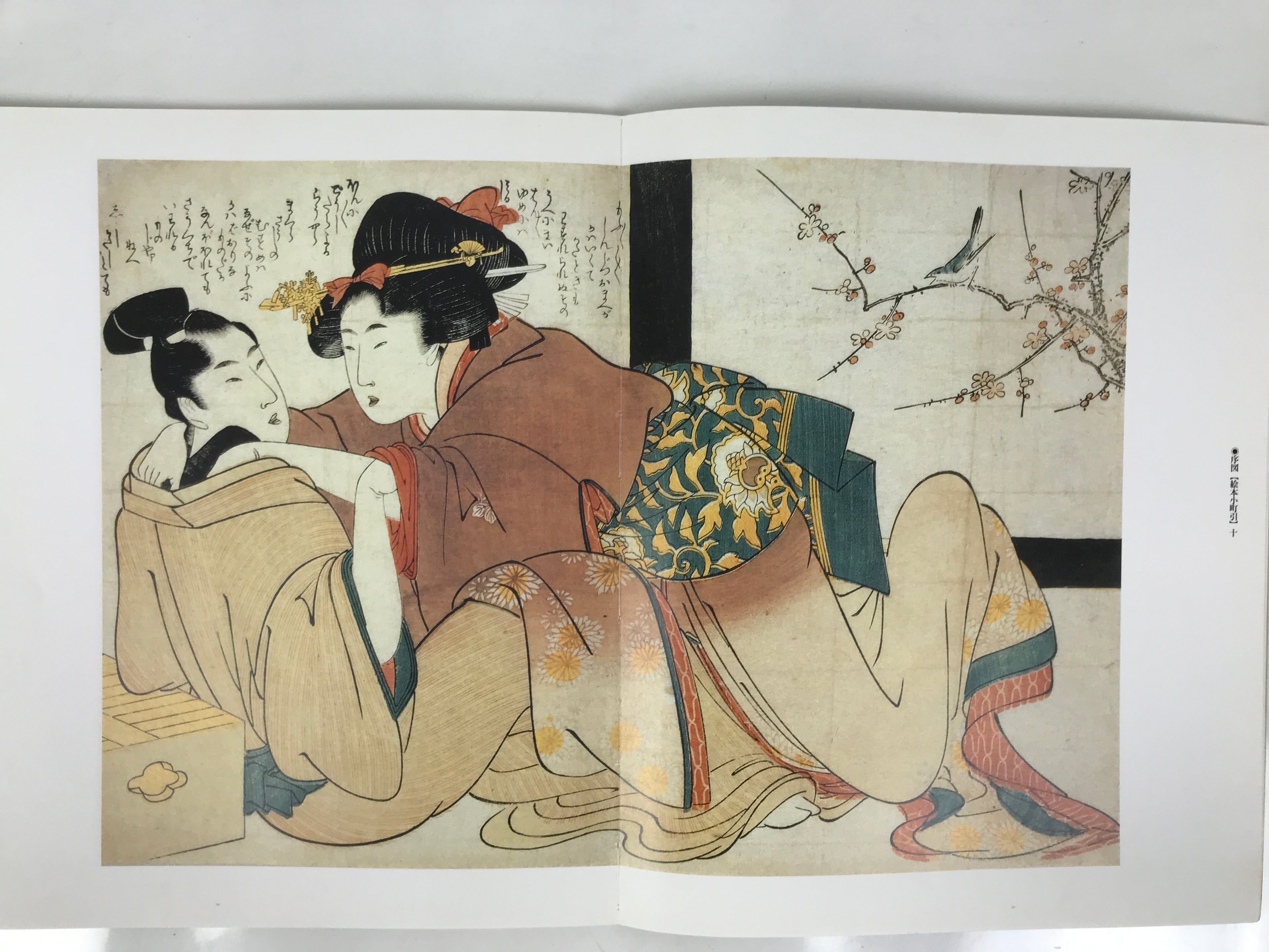 Japanese Shunga Ukiyoe Erotic Art Information Book Utamaro Woodblock Print FL411