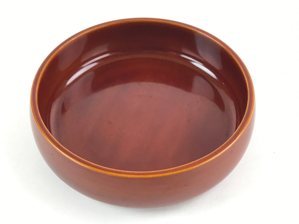 Japanese Shunkei-Nuri Lacquerware Wood Bowl Kashiki Vtg Tea Ceremony Brown UR957