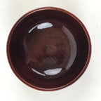 Japanese Shunkei-Nuri Lacquerware Wood Bowl Owan Vtg Kobachi Cup Brown UR917