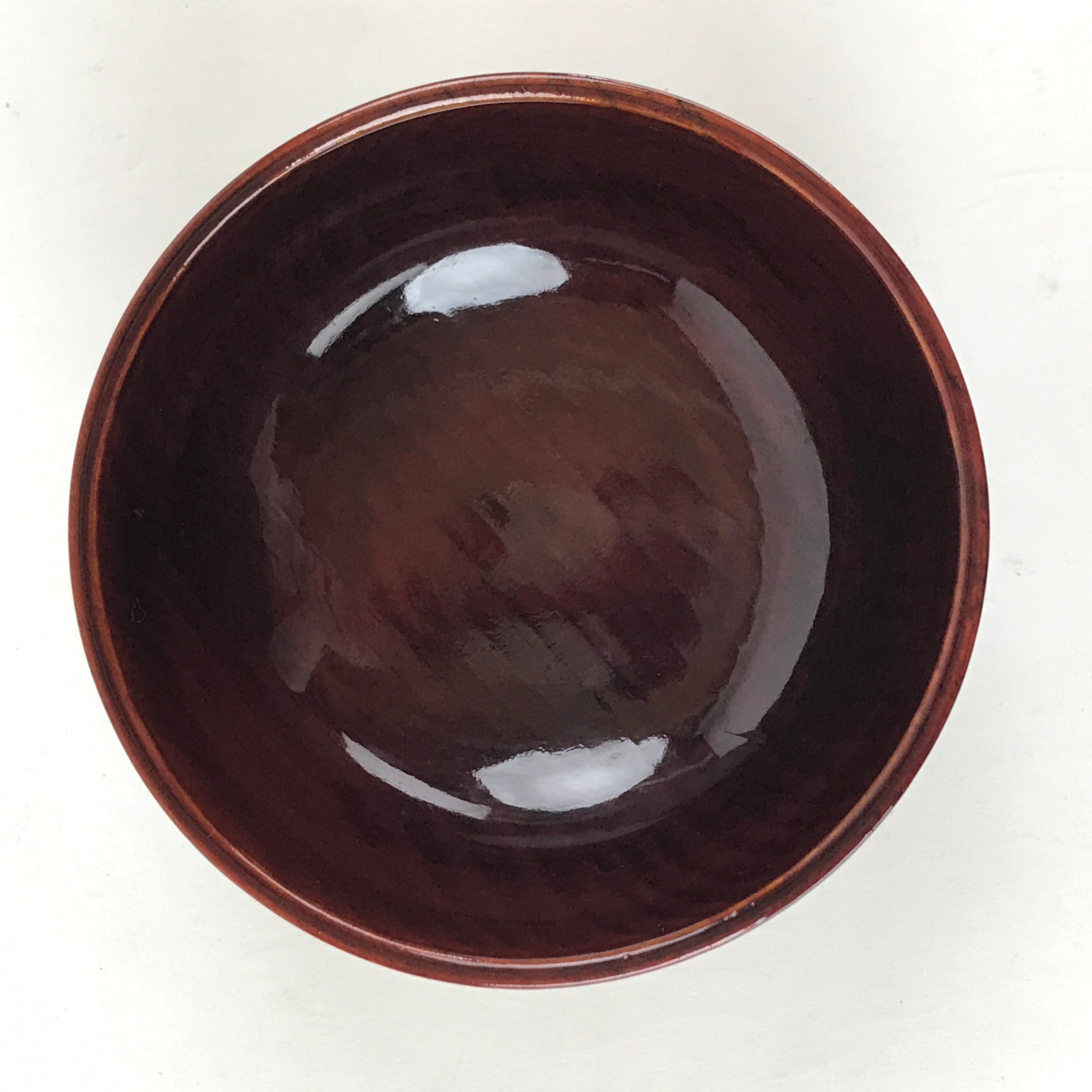 Japanese Shunkei-Nuri Lacquerware Wood Bowl Owan Vtg Kobachi Cup Brown UR917