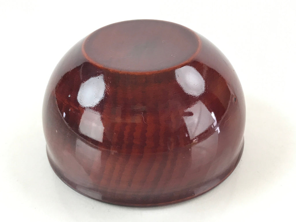 Japanese Shunkei-Nuri Lacquerware Wood Bowl Owan Vtg Kobachi Cup Brown UR917