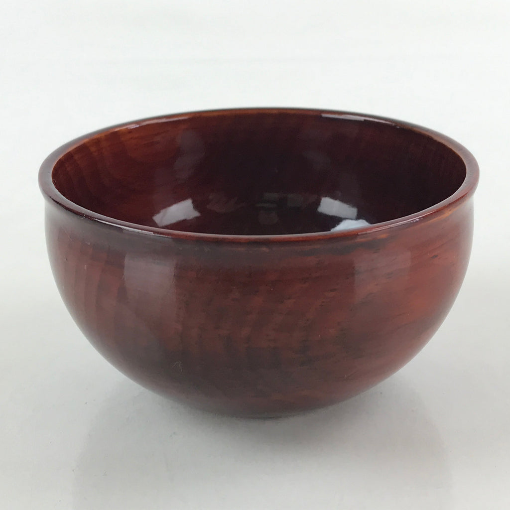 Japanese Shunkei-Nuri Lacquerware Wood Bowl Owan Vtg Kobachi Cup Brown UR917